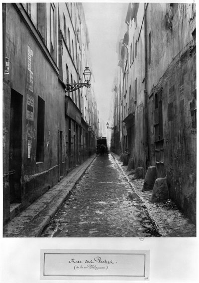 Rue des Vertus, from Rue Phelippeaux, Paris by Charles Marville